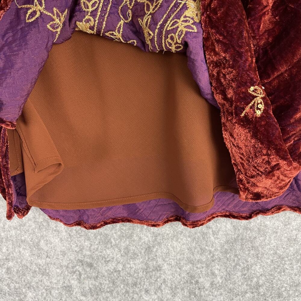 VTG Cache Crushed Velvet Top Womens‎ Small Silk Blend Embroidered Y2K Whimsigoth - Picture 7 of 16